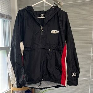 Starter Black and Red Hooded Jacket
